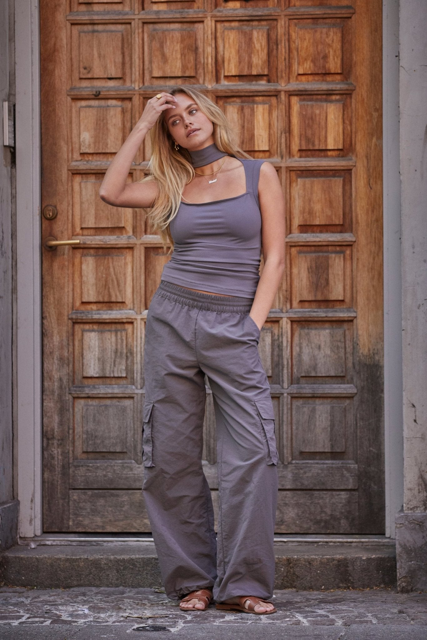 Laila x SC Collab: Cargo Pants Grey | Skagen-clothing.dk